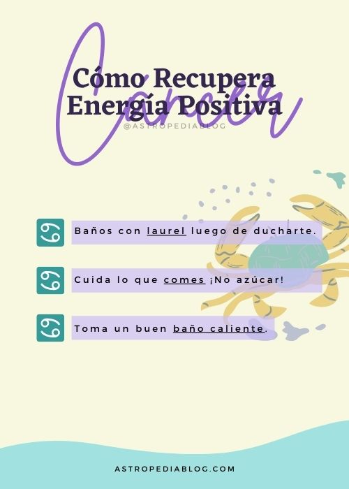 cómo recuperar energía positiva según tu signo CANCER