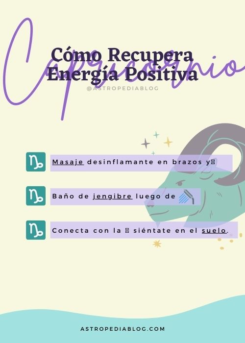 cómo recuperar energía positiva según tu signo CAPRICORNIO