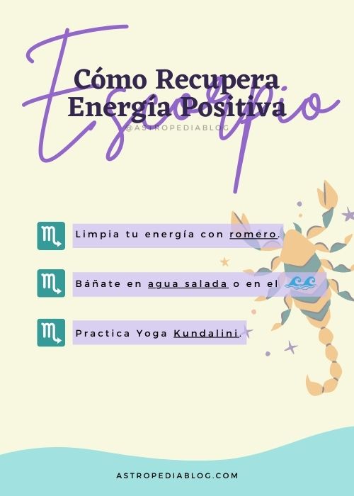 cómo recuperar energía positiva según tu signo ESCORPIO