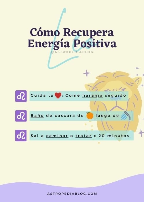 cómo recuperar energía positiva según tu signo LEO