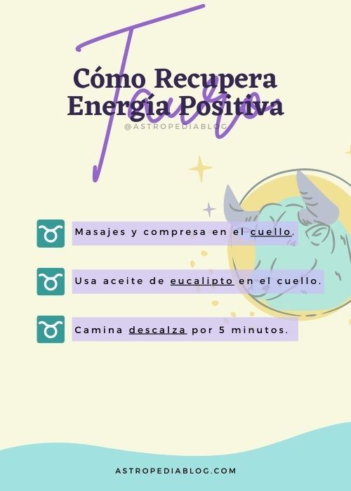 cómo recuperar energía positiva según tu signo TAURO