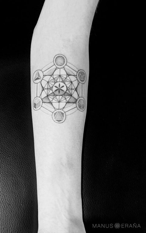 tatoo geometría sagrada metatrón