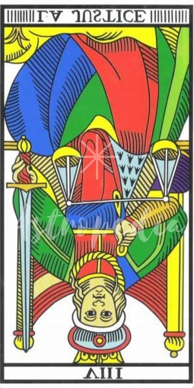 la justicia tarot invertida