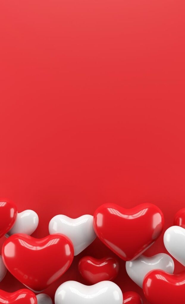 Cutest Valentines iPhone wallpaper showcasing candy motifs